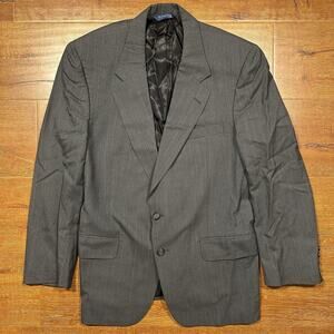 Vintage Burberrys Blazer Jacket Mens 40R Gray 100% Pure Wool Old Money Luxury